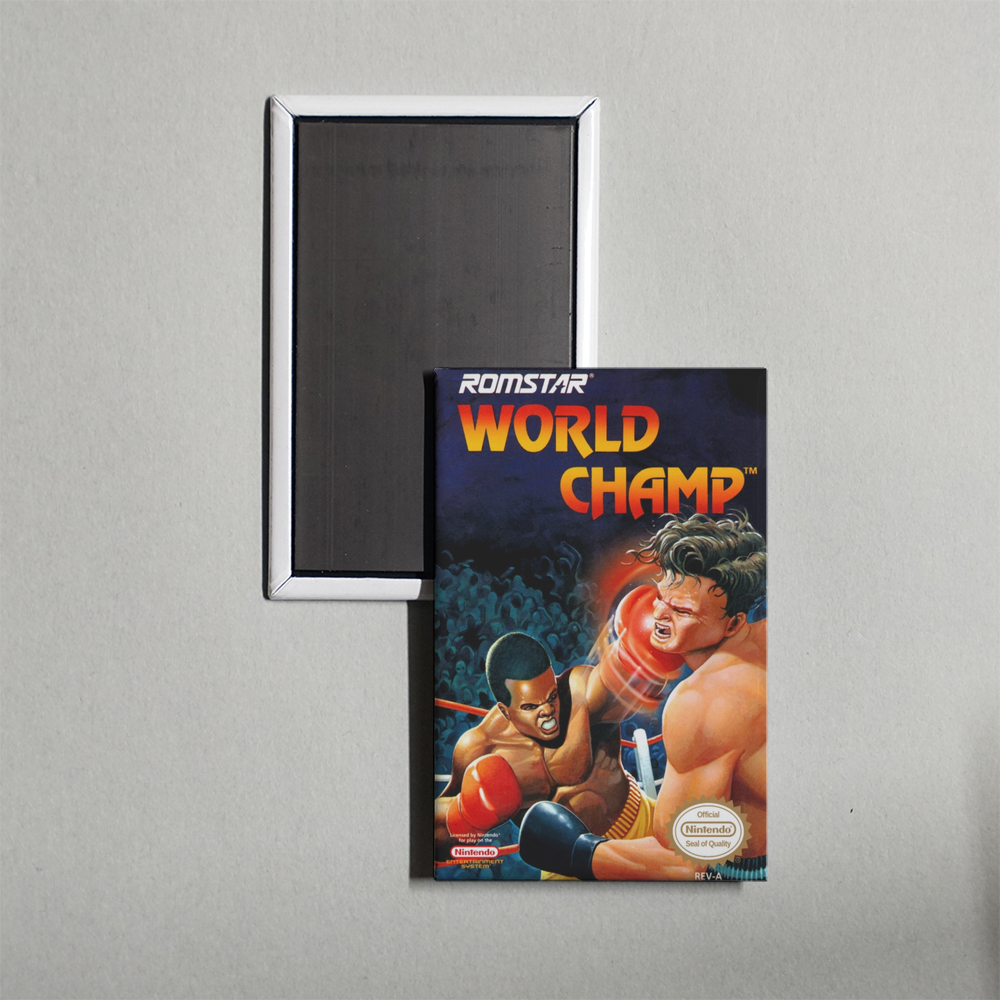 Nintendo NES World Champ Mini Video Game Fridge Magnet