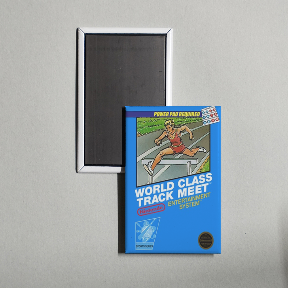 Nintendo NES World Class Track Meet Mini Video Game Fridge Magnet
