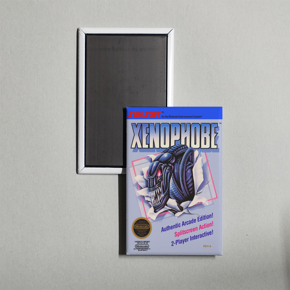 Nintendo NES Xenophobe Mini Video Game Fridge Magnet