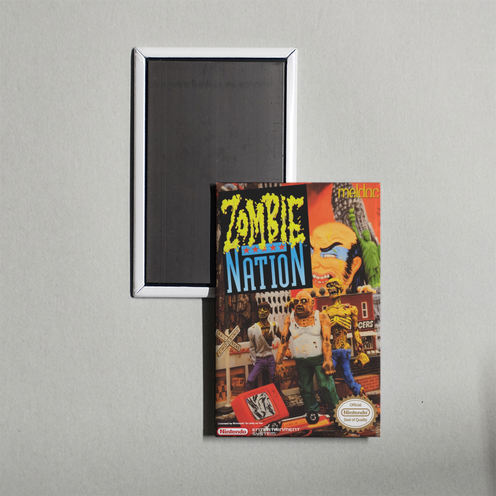 Nintendo NES Zombie Nation Mini Video Game Fridge Magnet