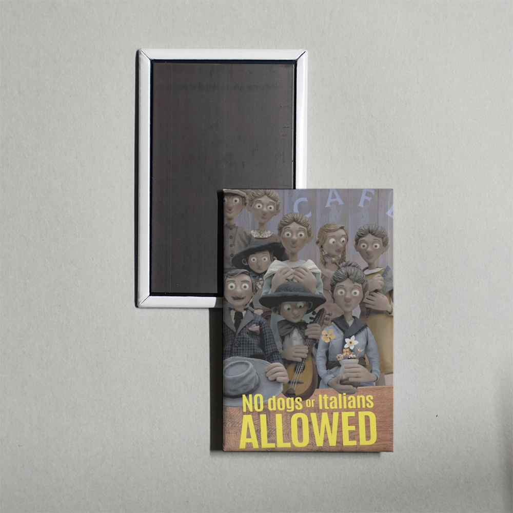 No Dogs or Italians Allowed Mini Movie Fridge Magnet