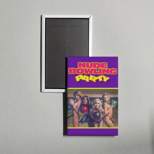 Nude Bowling Party Mini Movie Fridge Magnet
