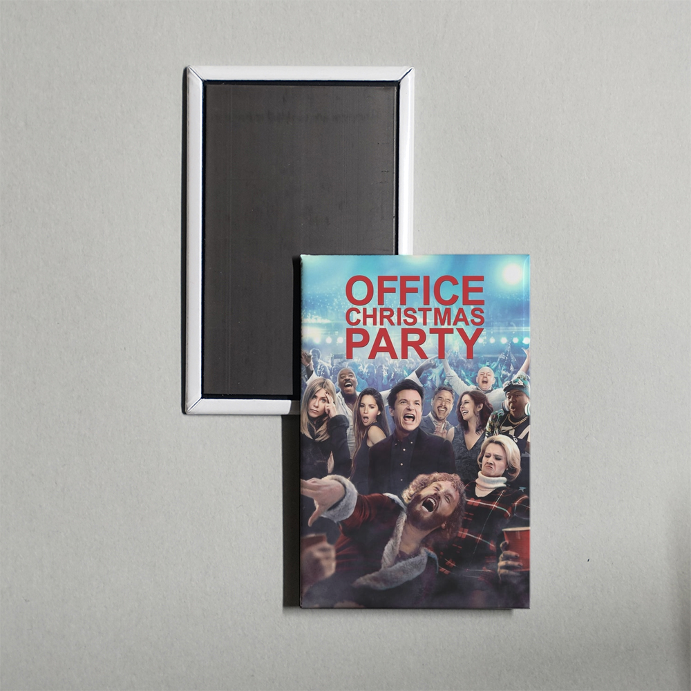Office Christmas Party Mini Movie Fridge Magnet