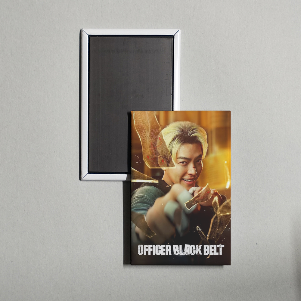 Officer Black Belt Mini Movie Fridge Magnet