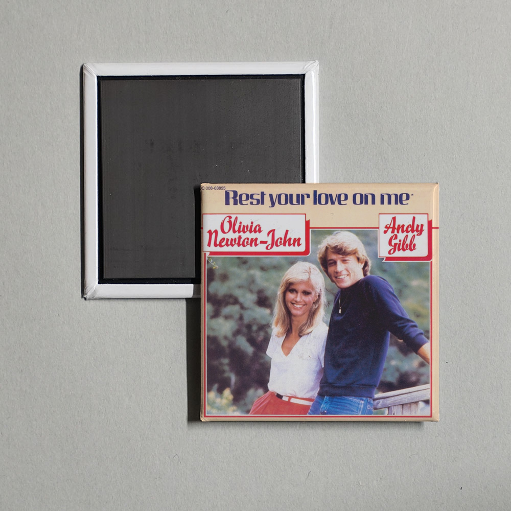 Olivia Newton-John Andy Gibb - Rest Your Love On Me Album Cover Fridge Magnet