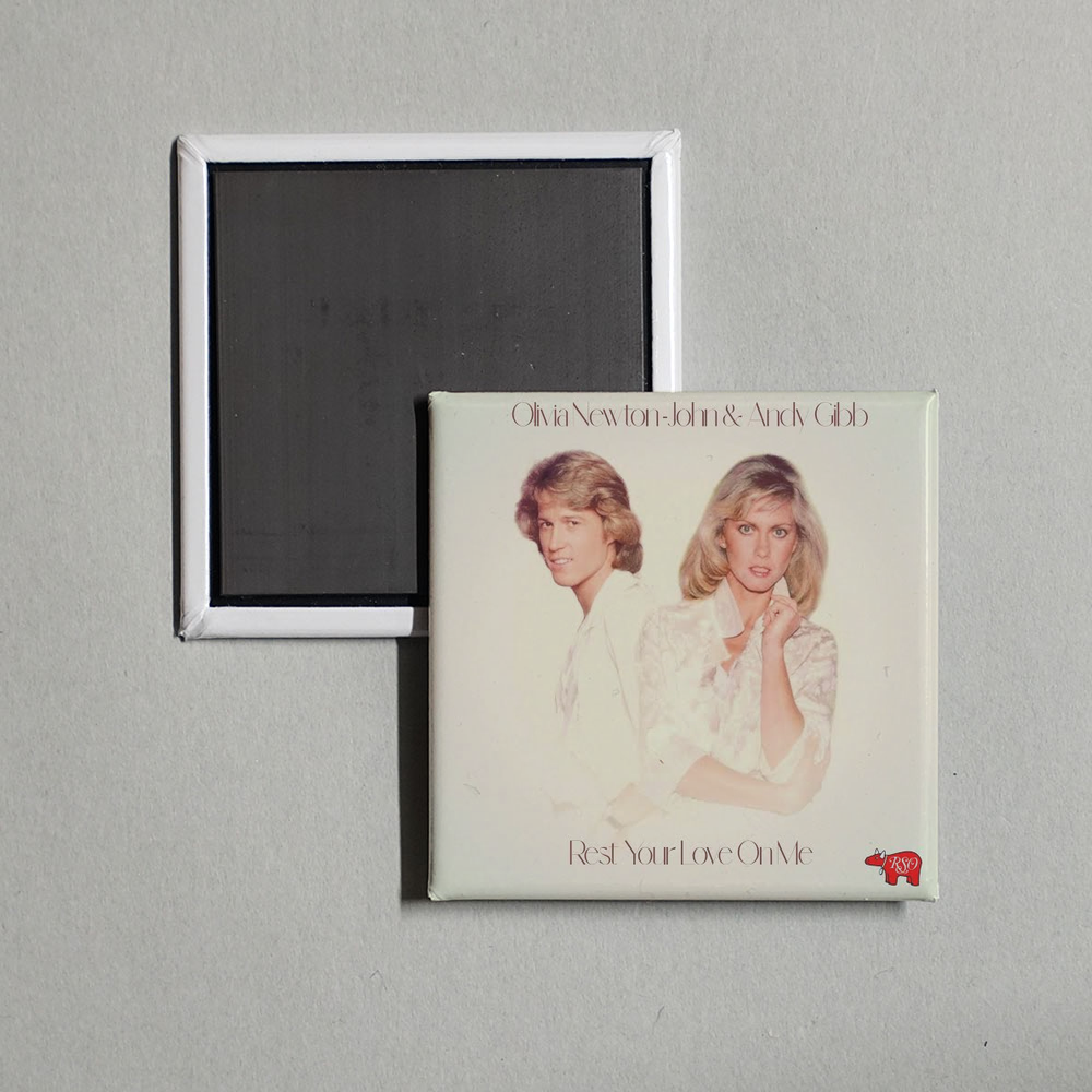 Olivia Newton-John Andy Gibb - Rest Your Love On Me C Album Cover Fridge Magnet