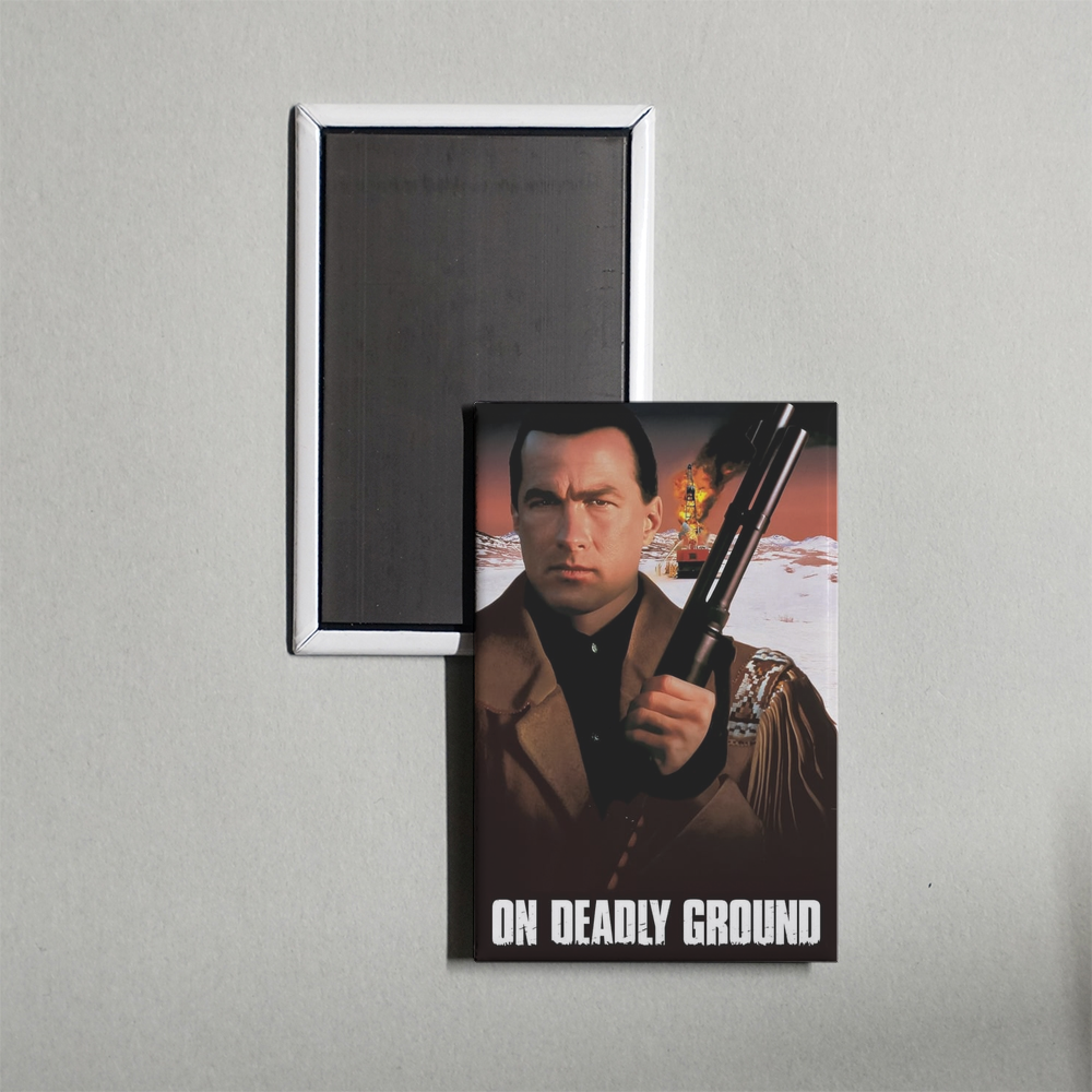 On Deadly Ground Mini Movie Fridge Magnet