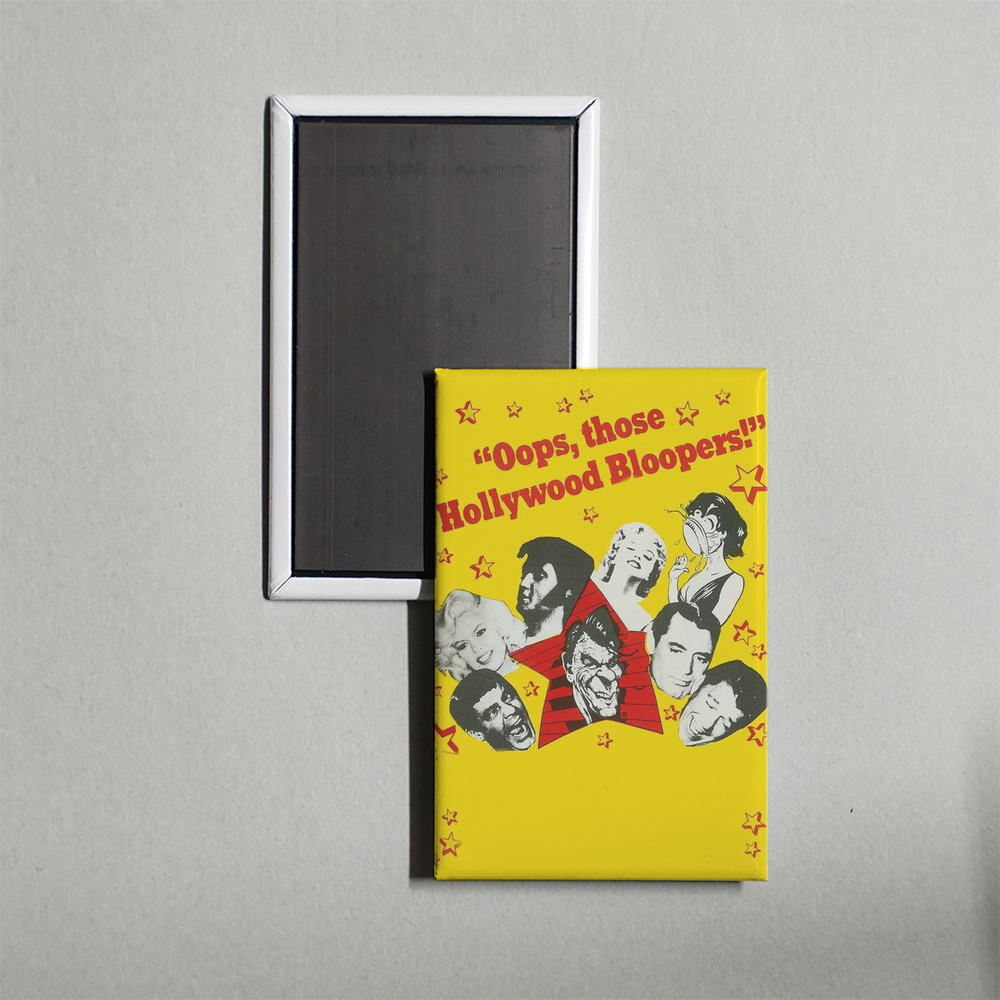 Oops, Those Hollywood Bloopers! Mini Movie Fridge Magnet