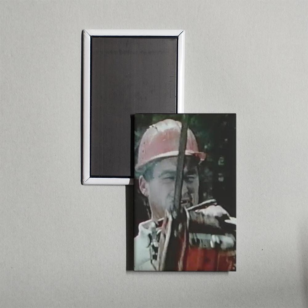 Oregon Presents A Serious Look At Chainsaw Safety Mini Movie Fridge Magnet