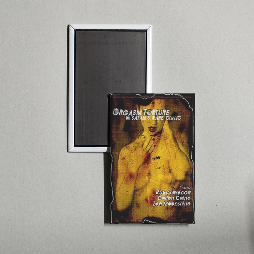 Orgasm Torture in Satan's Rape Clinic Mini Movie Fridge Magnet