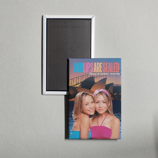 Our Lips Are Sealed Mini Movie Fridge Magnet