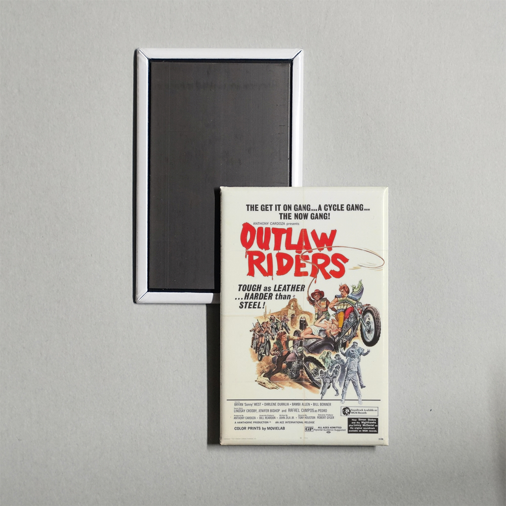 Outlaw Riders Mini Movie Fridge Magnet