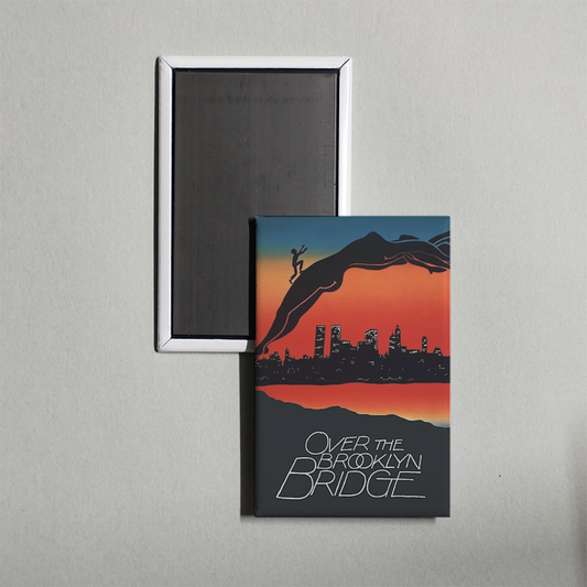 Over the Brooklyn Bridge Mini Movie Fridge Magnet