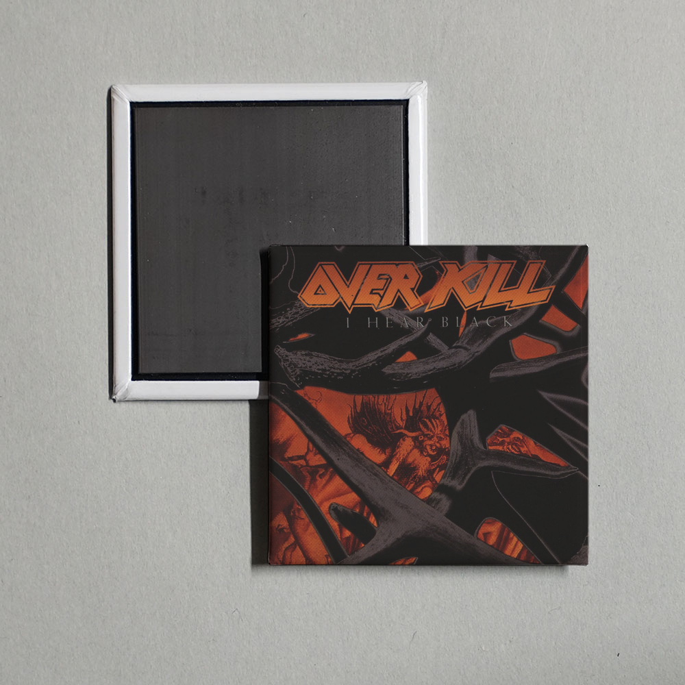 Overkill - I Hear Black Album Cover Fridge Magnet