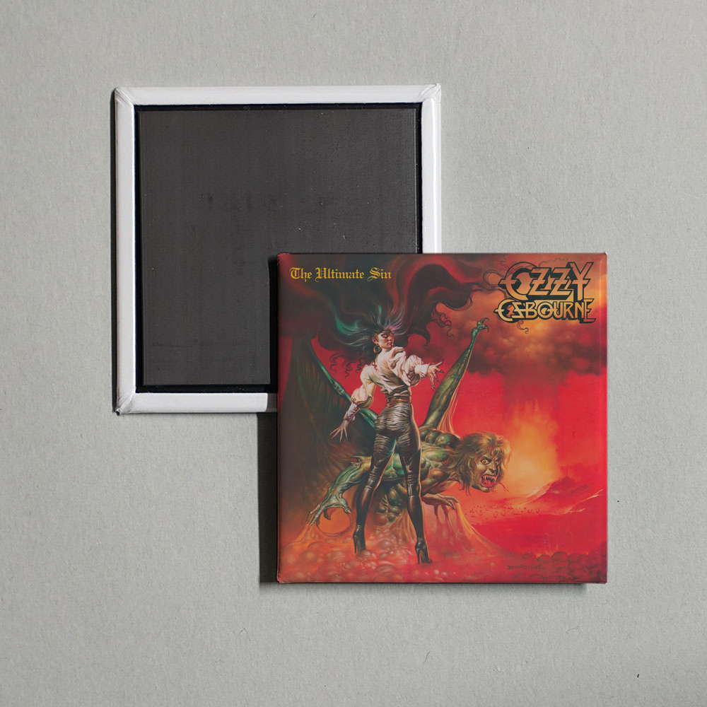 Ozzy Osbourne - The Ultimate Sin Album Cover Fridge Magnet