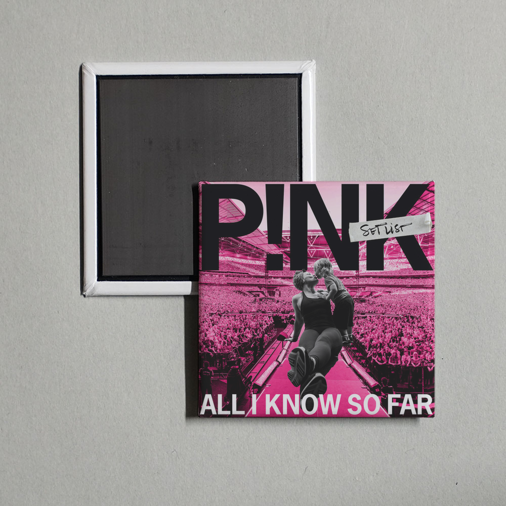 P!nk - All I Know So Far Setlist Album Cover Fridge Magnet