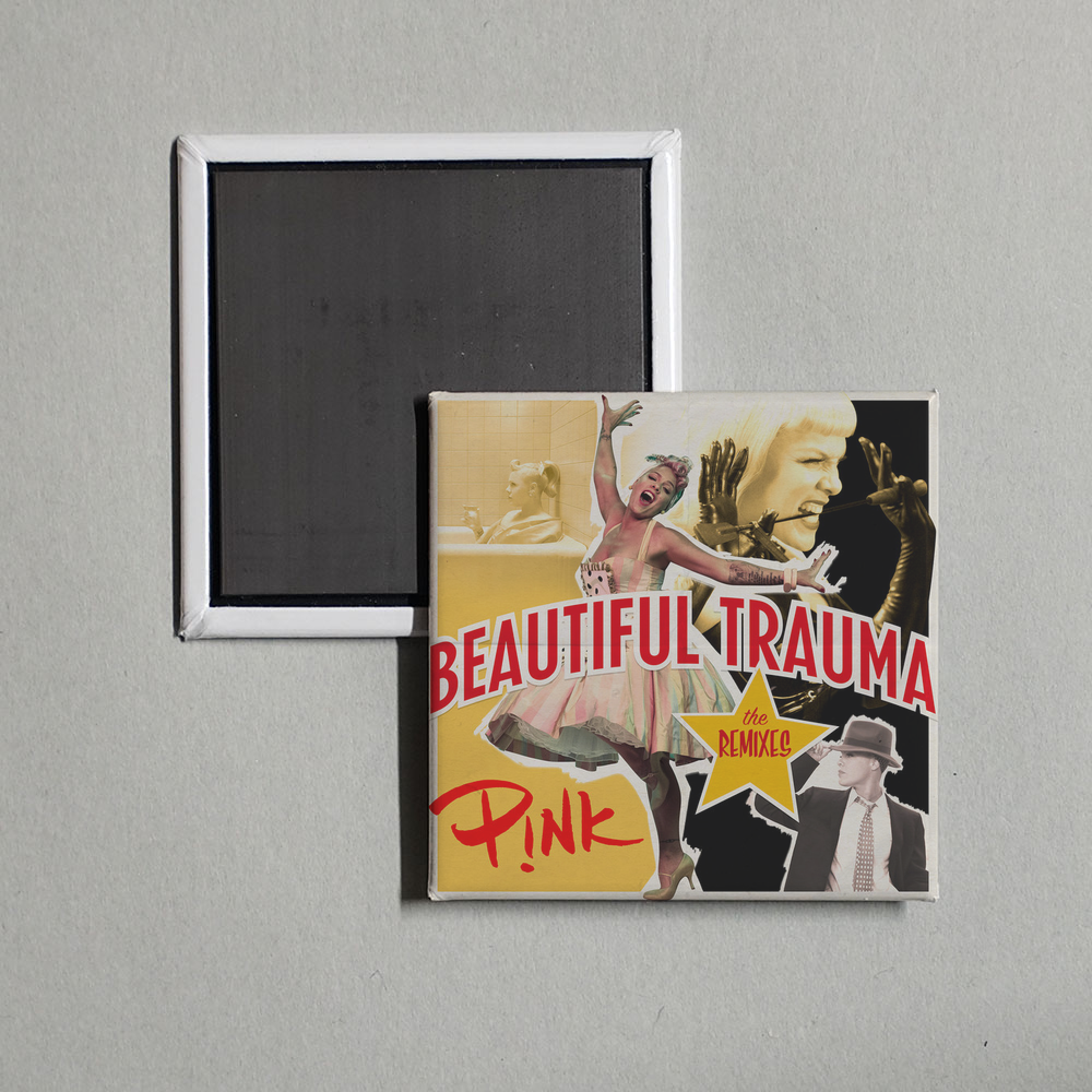 P!nk - Beautiful Trauma (The Remixes) Album Cover Fridge Magnet