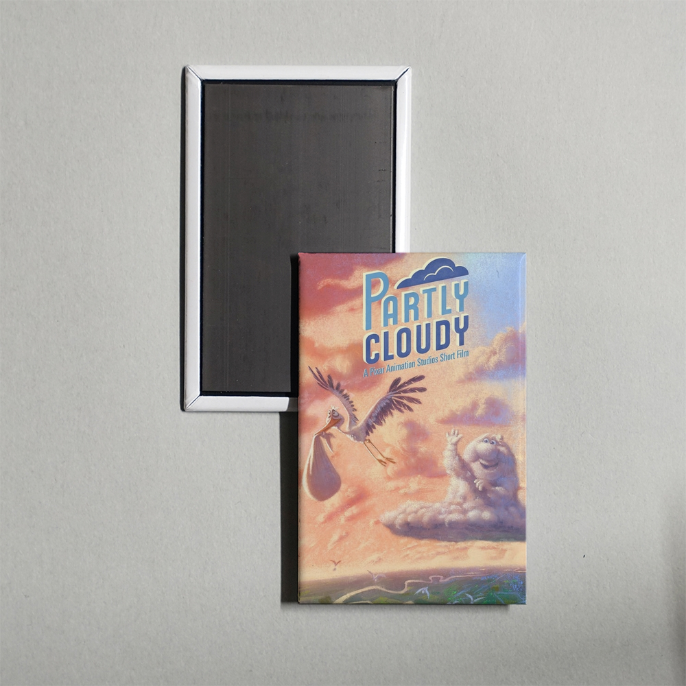 Partly Cloudy Mini Movie Fridge Magnet