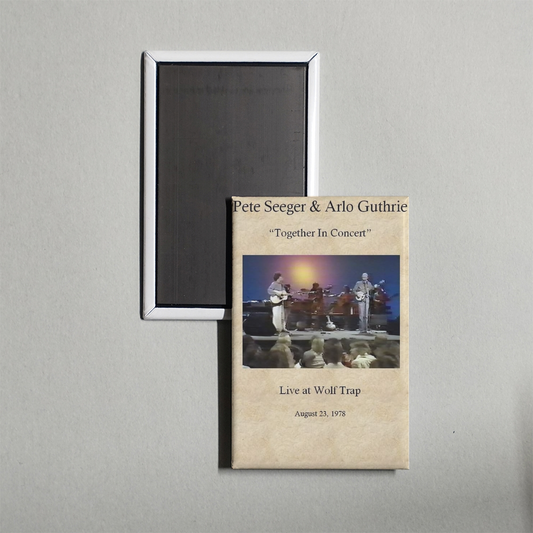 Pete Seeger & Arlo Guthrie Together in Concert Mini Movie Fridge Magnet