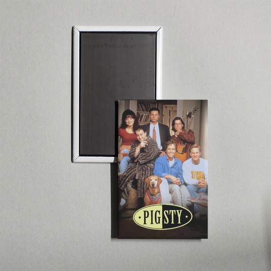 Pig Sty TV Show Fridge Magnet