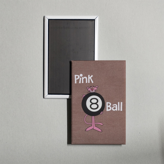 Pink 8 Ball Mini Movie Fridge Magnet