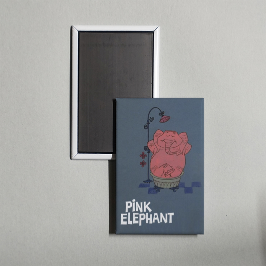 Pink Elephant Mini Movie Fridge Magnet