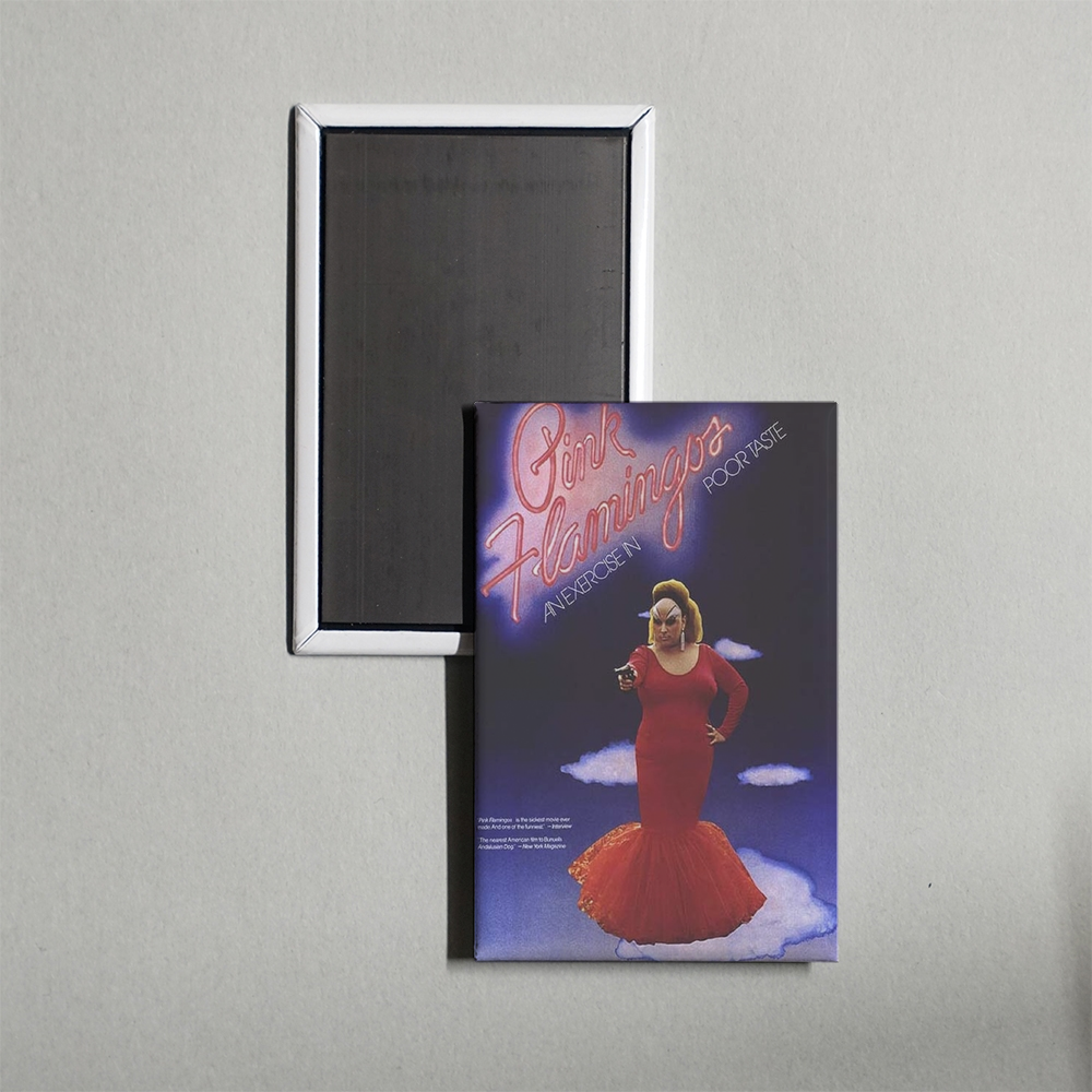 Pink Flamingos Mini Movie Fridge Magnet