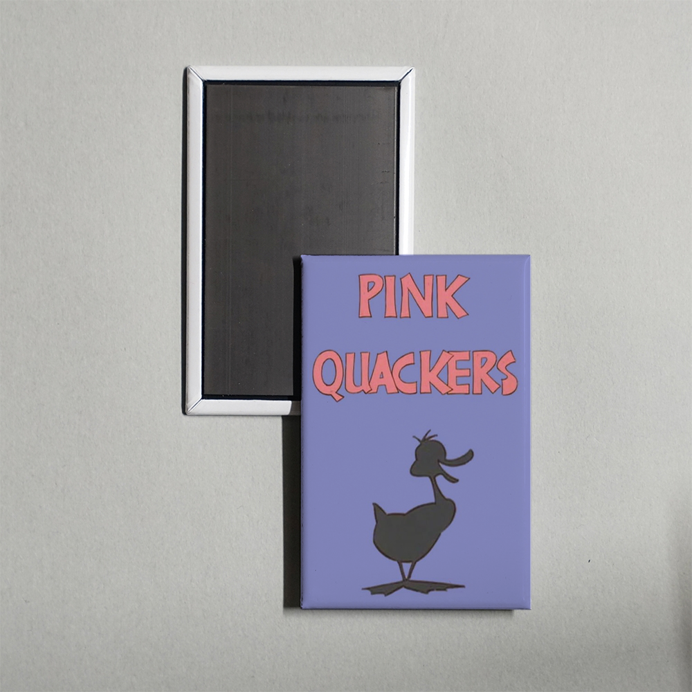 Pink Quackers Mini Movie Fridge Magnet
