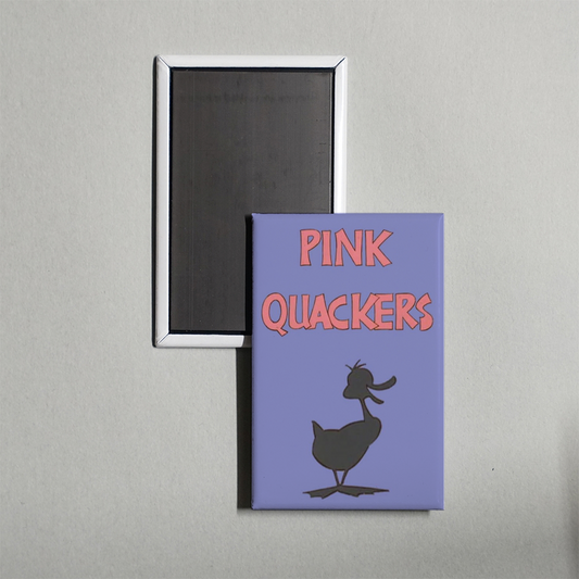 Pink Quackers Mini Movie Fridge Magnet
