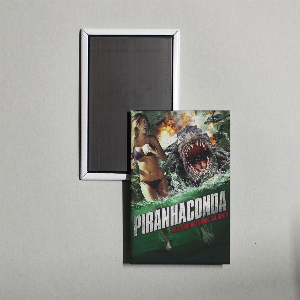 Piranhaconda Mini Movie Fridge Magnet