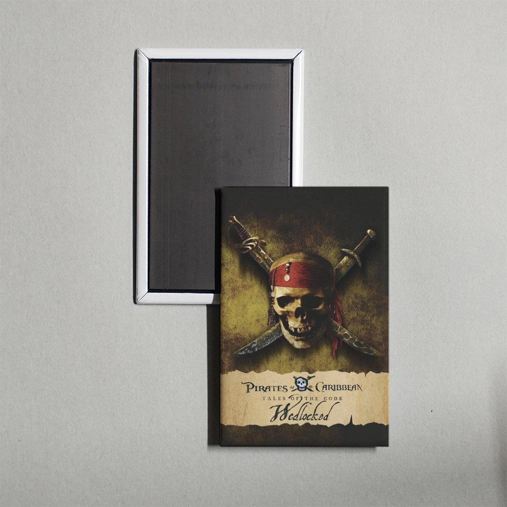 Pirates of the Caribbean Tales of the Code Wedlocked Mini Movie Fridge Magnet