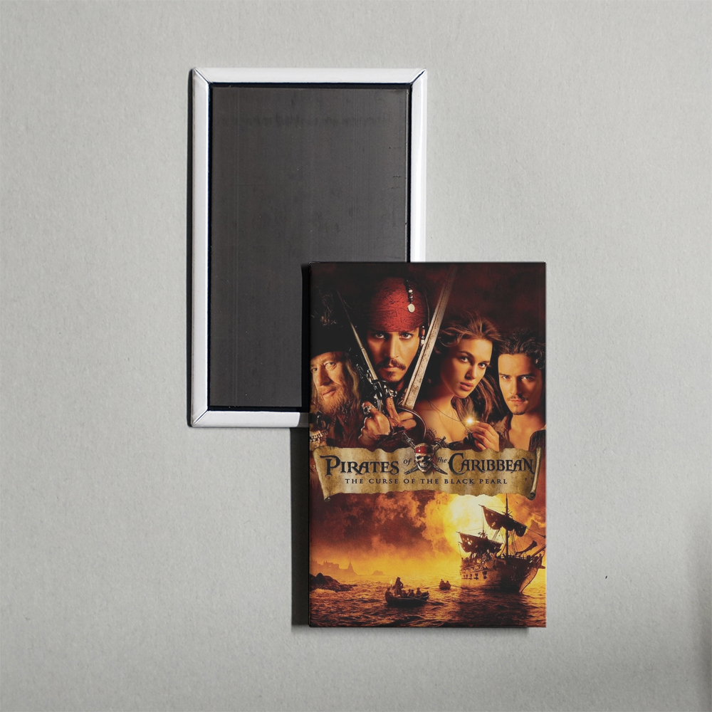 Pirates of the Caribbean The Curse of the Black Pearl Mini Movie Fridge Magnet