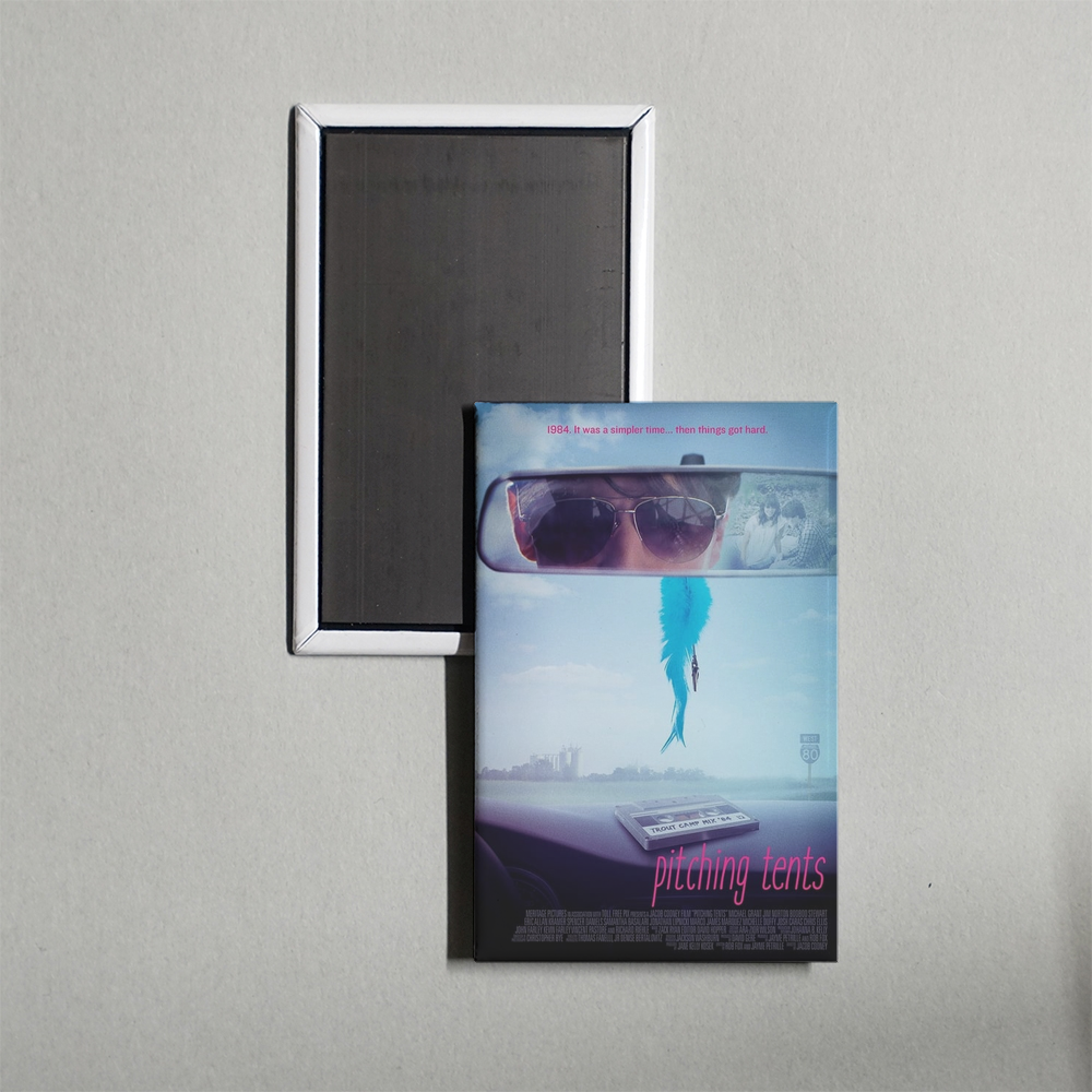 Pitching Tents Mini Movie Fridge Magnet