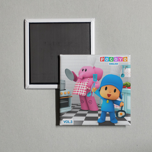 Pocoyo English - Pocoyo's Restaurant & More HITS, Vol. 3 Album Cover Fridge Magnet