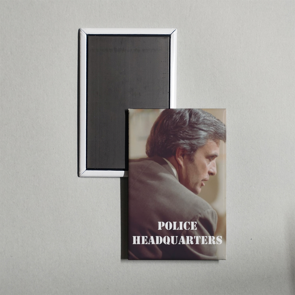 Police Headquarters Mini Movie Fridge Magnet