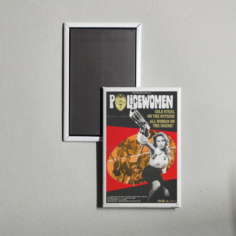Policewomen Mini Movie Fridge Magnet