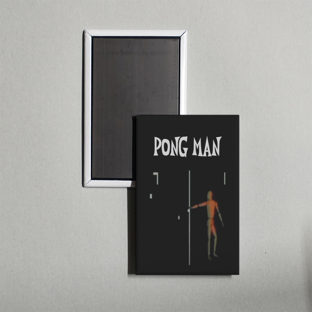 Pong Man Mini Movie Fridge Magnet