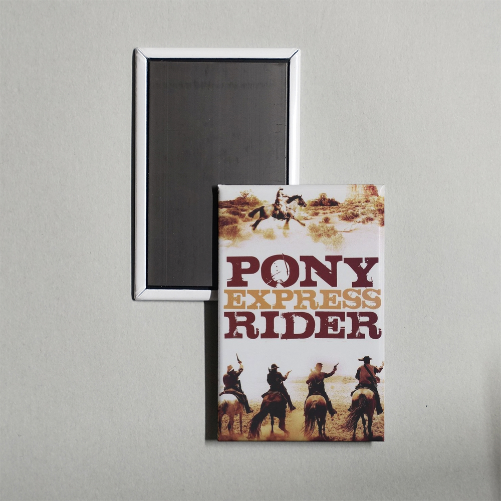 Pony Express Rider Mini Movie Fridge Magnet