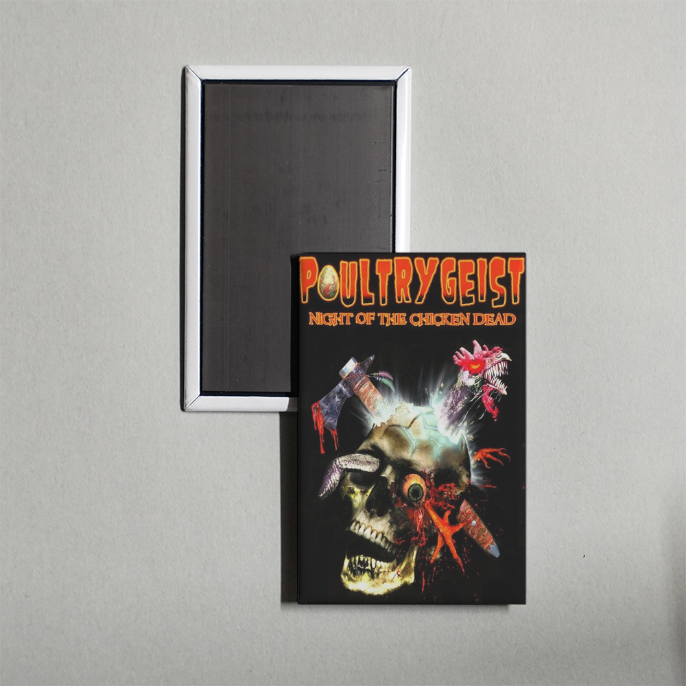 Poultrygeist Night of the Chicken Dead Mini Movie Fridge Magnet