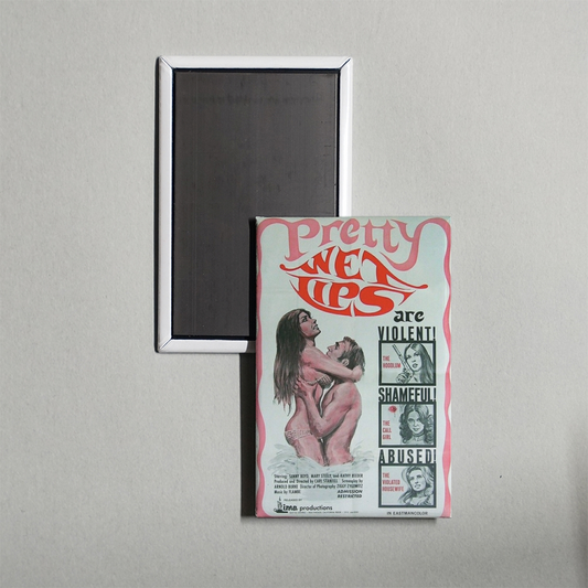 Pretty Wet Lips Mini Movie Fridge Magnet