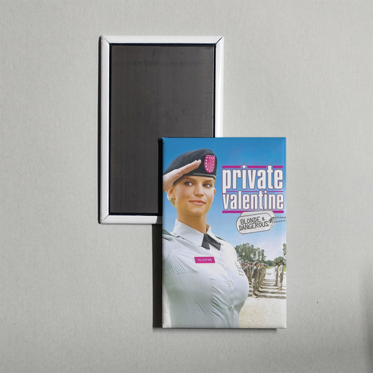 Private Valentine Blonde & Dangerous Mini Movie Fridge Magnet