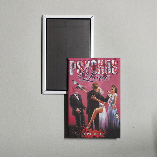 Psychos in Love Mini Movie Fridge Magnet