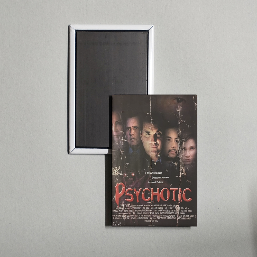 Psychotic Mini Movie Fridge Magnet