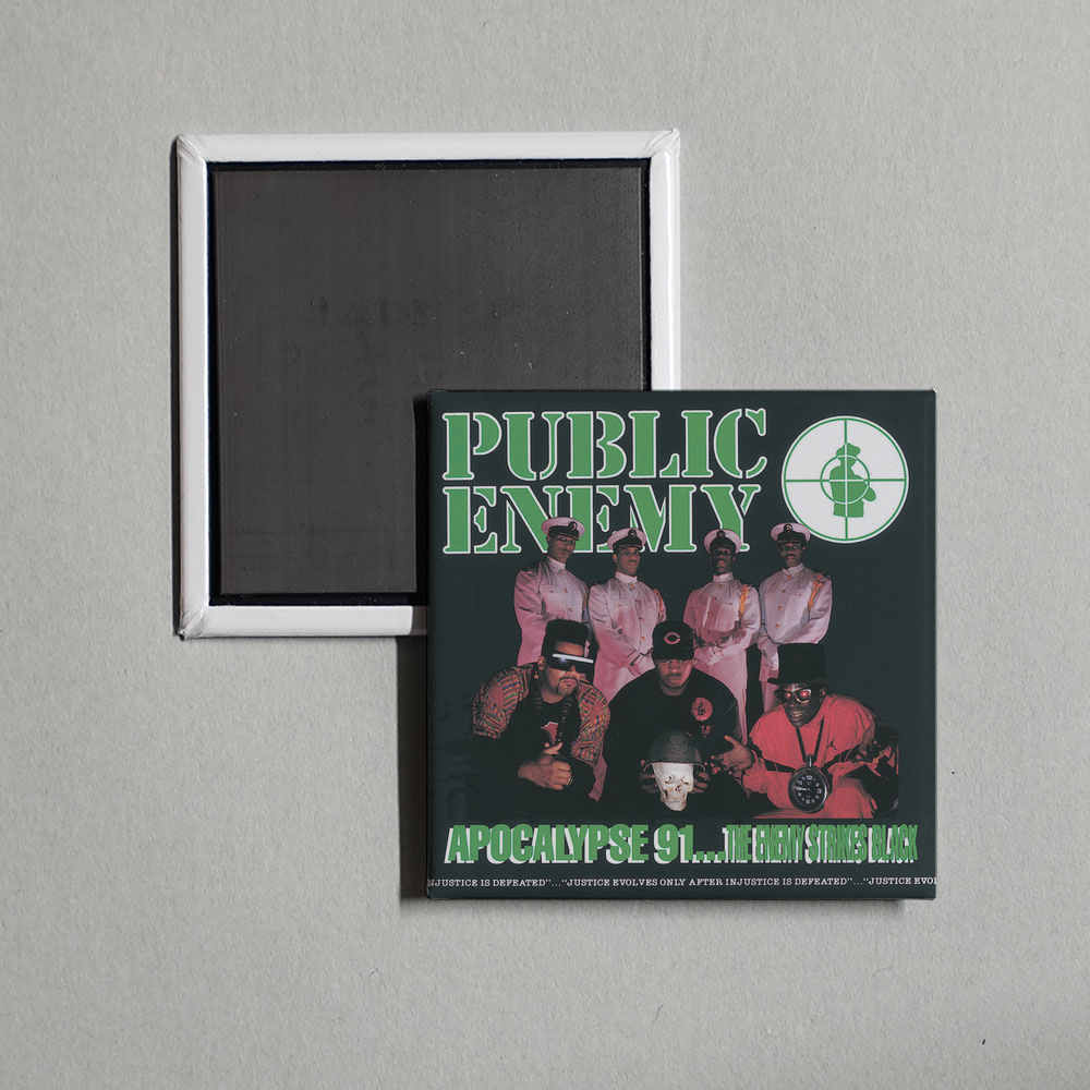 Public Enemy - Apocalypse 91… The Enemy Strikes Black Album Cover Fridge Magnet