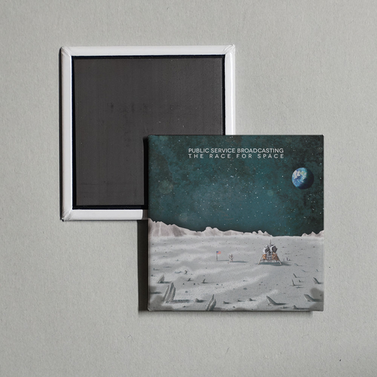Public Service Broadcasting - The Race for Space Album Cover Fridge Magnet