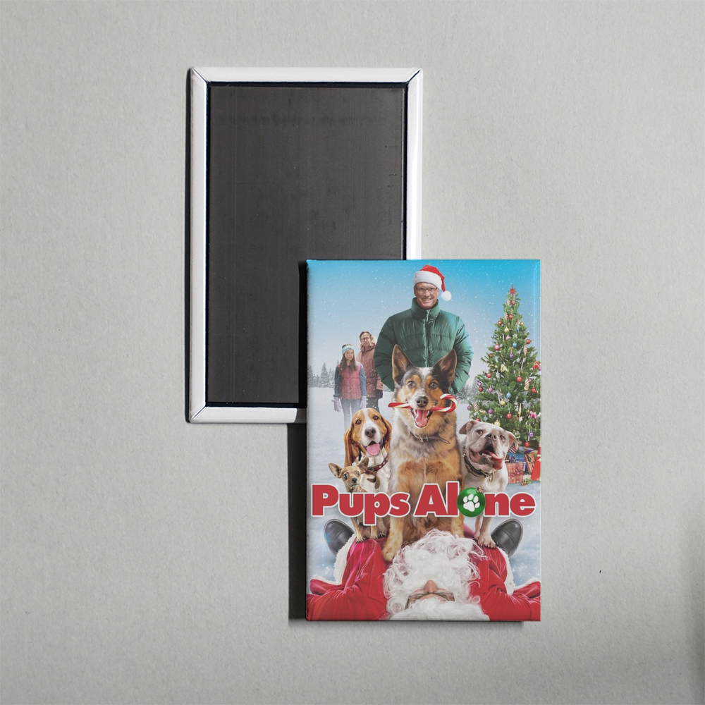 Pups Alone Mini Movie Fridge Magnet