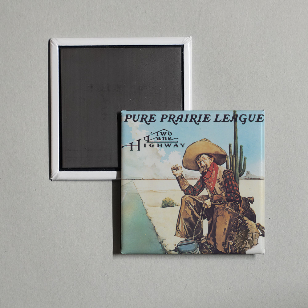 Pure Prairie League - Two Lane Highway Album Cover Fridge Magnet