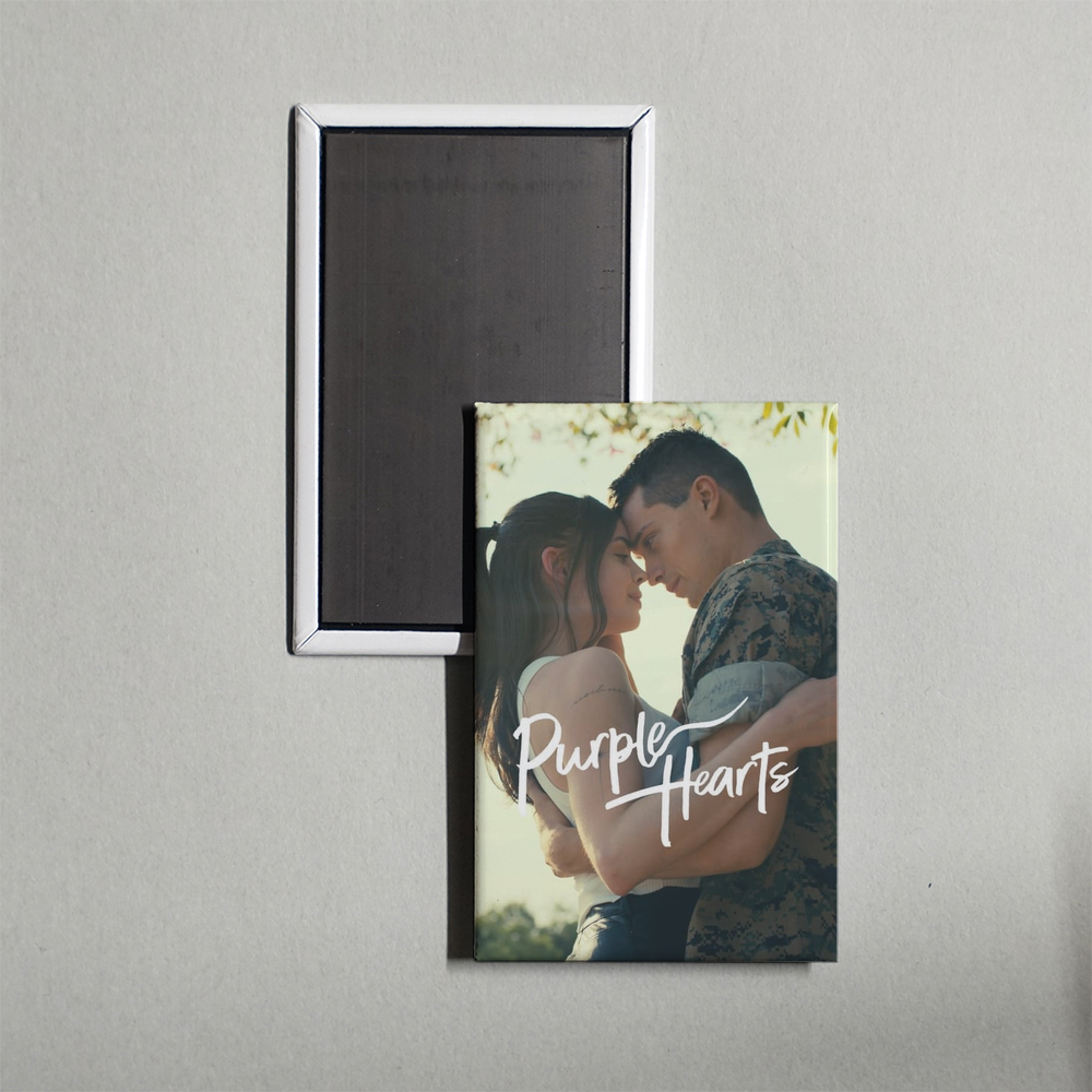Purple Hearts Mini Movie Fridge Magnet