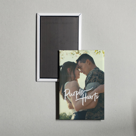 Purple Hearts Mini Movie Fridge Magnet