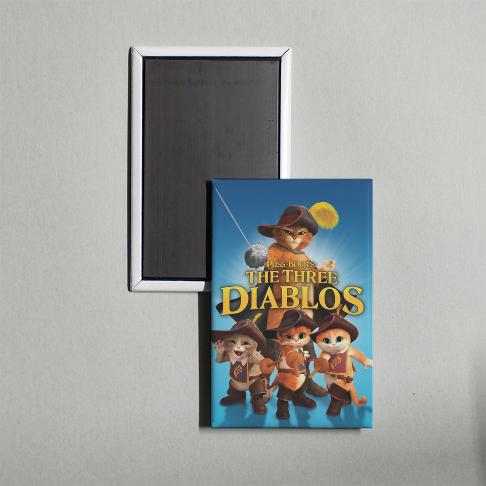 Puss in Boots The Three Diablos Mini Movie Fridge Magnet